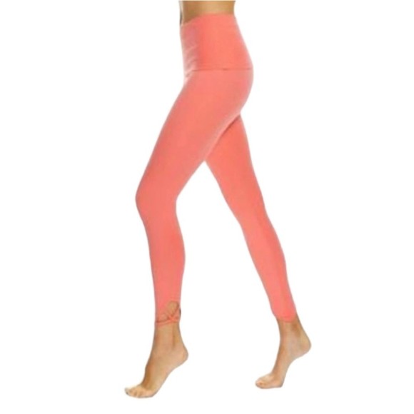 Free People Movement Moonshadow High Waisted Foldover Yoga Leggings Peach M - Picture 9 of 16